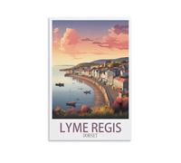 ZBBGGOZ Lyme Regis Dorset Vintage Travel Poster 08x12inch(20x30cm) Canvas Wall Posters And Art Picture Print Modern Family Bedroom Decor