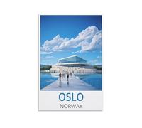 ZBBGGOZ Oslo Norway Vintage Travel Posters 08x12inch(20x30cm) Canvas Wall Posters And Art Picture Print Modern Family Bedroom Decor