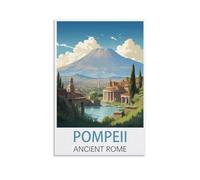 ZBBGGOZ Pompeii Ancient Rome Vintage Travel Posters 16x24inch(40x60cm) Canvas Wall Posters And Art Picture Print Modern Family Bedroom Decor
