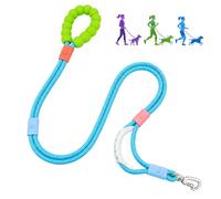 ZBBORQ Hands Free Dog Leash with Dual Handle, Padded Waist Belt & Rotating Metal Clip for Walking, Running, Training - Fits Small, Medium, Large Dogs (18+ lbs) (Blue, 5 FT)