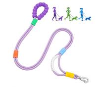 ZBBORQ Hands Free Dog Leash with Dual Handle, Padded Waist Belt & Rotating Metal Clip for Walking, Running, Training - Fits Small, Medium, Large Dogs (18+ lbs) (Purple, 5 FT)