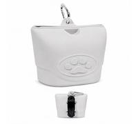 ZBBORQ Upgraded Dog Treat Pouch with Strong Magnetic Closure - Small Silicone Training Bag, Waist-Mounted Clip & Leash Carabiner, Airtight Portable Treat Bag (Light Gray)