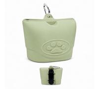 ZBBORQ Upgraded Dog Treat Pouch with Strong Magnetic Closure - Small Silicone Training Bag, Waist-Mounted Clip & Leash Carabiner, Airtight Portable Treat Bag (Light Green)