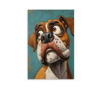 ZBBZJYHH Animal Posters Painted by Various Artists of A Dog, Including Large Nose Modern Artistic Wall Mural Hanging Decor Poster16x24inch(40x60cm)