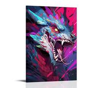 ZBBZJYHH Graffiti Animal Posters. The Dragon That Roars Modern Artistic Wall Mural Hanging Decor Poster16x24inch(40x60cm)
