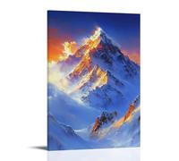 ZBBZJYHH Scenic Poster of Mountains And A Rainbow at Sunrise with Colorful Clouds Modern Artistic Wall Mural Hanging Decor Poster12x18inch(30x45cm)