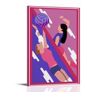 ZBBZJYHH Sports Is A Sport for Girls And Men As They Play Volleyball There Are Modern Artistic Wall Mural Hanging Decor Poster20x30inch(50x75cm)