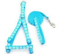 ZBDP 24Sets Adjustable Pet Colorful Harness Set Leashes Personalized Paw Dog Cat Leash Training Walking Pet