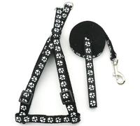 ZBDP 24Sets Adjustable Pet Colorful Harness Set Leashes Personalized Paw Dog Cat Leash Training Walking Pet