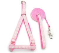 ZBDP 24Sets Adjustable Pet Colorful Harness Set Leashes Personalized Paw Dog Cat Leash Training Walking Pet