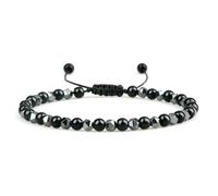 ZBDP 4mm Natural Mini Beads Bracelets Women Men Round Agates Onyx Stone Yoga Braided Bracelet Elastic Charm Bangle Prayer