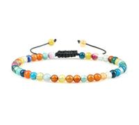 ZBDP 4mm Natural Mini Beads Bracelets Women Men Round Agates Onyx Stone Yoga Braided Bracelet Elastic Charm Bangle Prayer