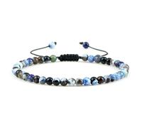 ZBDP 4mm Natural Mini Beads Bracelets Women Men Round Agates Onyx Stone Yoga Braided Bracelet Elastic Charm Bangle Prayer