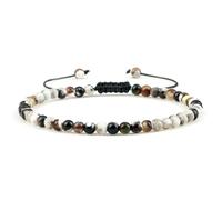 ZBDP 4mm Natural Mini Beads Bracelets Women Men Round Agates Onyx Stone Yoga Braided Bracelet Elastic Charm Bangle Prayer