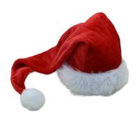 ZBDP 75/150cm Extra Long Christmas Hat Christmas Parent-Child Dress up Single Layer Red Velvet Fabric Party Beanies Hat