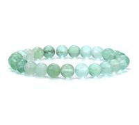 ZBDP 8mm Green Beaded Bracelets Natural Stone Bracelet Agates Chalcedony Stretch Bangle Healing Jewelry Gifts Women Men