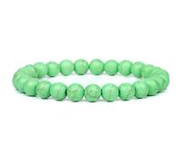 ZBDP 8mm Green Beaded Bracelets Natural Stone Bracelet Agates Chalcedony Stretch Bangle Healing Jewelry Gifts Women Men