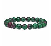 ZBDP 8mm Green Beaded Bracelets Natural Stone Bracelet Agates Chalcedony Stretch Bangle Healing Jewelry Gifts Women Men