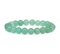 ZBDP 8mm Green Beaded Bracelets Natural Stone Bracelet Agates Chalcedony Stretch Bangle Healing Jewelry Gifts Women Men