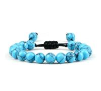 ZBDP Adjustable Couples 8mm Beads Black White Braiding Macrame Lovers Bracelet Women Men Distance Jewelry