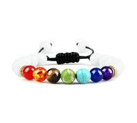 ZBDP Adjustable Couples 8mm Beads Black White Braiding Macrame Lovers Bracelet Women Men Distance Jewelry