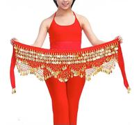 ZBDP Belly Dance Chain Hip Scarf Bellydance Coins Belt Dancing Waist Belt Dancer's Accessories