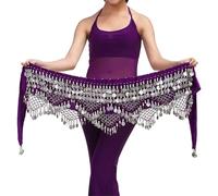 ZBDP Belly Dance Chain Hip Scarf Bellydance Coins Belt Dancing Waist Belt Dancer's Accessories