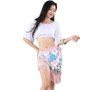 ZBDP Belly Dance Hip Scarf Sexy Tassel Sequins Hip Waist Chain Belt Stage Performance Outfit Bellydance Dancing Accessories