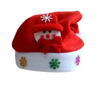 ZBDP Children Cartoon Christmas Evening Party Dress Up Headwear Cotton Wool Hat Children Snowflake Applique Cartoon Hat