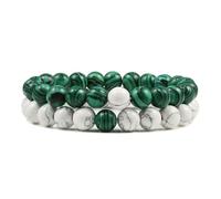 ZBDP Fashion Natural Stone Couples Bracelet 8mm Weathered Stone Beads Yoga Meditation Bracelet Elastic Rope Jewelry