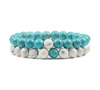ZBDP Fashion Natural Stone Couples Bracelet 8mm Weathered Stone Beads Yoga Meditation Bracelet Elastic Rope Jewelry