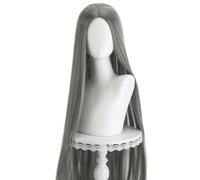 ZBDP Long Straight Cosplay Wig 100cm Centre Parting Central Split Blond Pink Red Purple Heat Resistant Synthetic Hair Wigs
