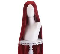 ZBDP Long Straight Cosplay Wig 100cm Centre Parting Central Split Blond Pink Red Purple Heat Resistant Synthetic Hair Wigs