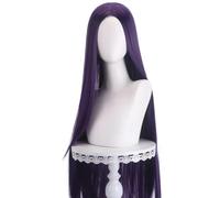 ZBDP Long Straight Cosplay Wig 100cm Centre Parting Central Split Blond Pink Red Purple Heat Resistant Synthetic Hair Wigs