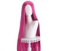 ZBDP Long Straight Cosplay Wig 100cm Centre Parting Central Split Blond Pink Red Purple Heat Resistant Synthetic Hair Wigs
