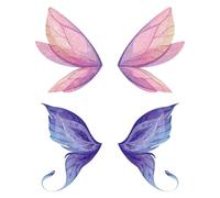 ZBDZSW 3D Fairy Butterfly Wings Shiny Tattoo Sticker Waterproof Eyes Face Body Art Fake Tattoos Women Makeup Music Festival