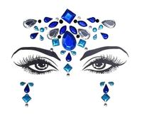 ZBDZSW 3D Glowing Rhinestone Face Sticker Face Gems Jewels Stickers Diamonds Bright Stickers for The Face Festivals Accessories