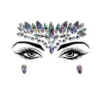 ZBDZSW 3D Glowing Rhinestone Face Sticker Face Gems Jewels Stickers Diamonds Bright Stickers for The Face Festivals Accessories