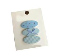 ZBDZSW 3pc/set Sweet Cute Kids Girl Hair Clip Fashion Bow Cherry Plaid Style Pin Lovely Fabric Bang Side Kawaii Girl Headwear