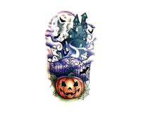 ZBDZSW 3pcs Halloween half-arm tattoo stickers adult tattoo stickers horror waterproof long-lasting party party