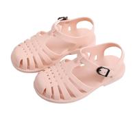 ZBDZSW Child Beach Shoes for Sea Summer Girls Gladiator Sandals Baby Soft Non-Slip Princess Jelly Shoes Boy Roman Flip-Flops Pink