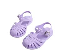ZBDZSW Child Beach Shoes for Sea Summer Girls Gladiator Sandals Baby Soft Non-Slip Princess Jelly Shoes Boy Roman Flip-Flops Purple