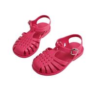ZBDZSW Child Beach Shoes for Sea Summer Girls Gladiator Sandals Baby Soft Non-Slip Princess Jelly Shoes Boy Roman Flip-Flops Rose Red