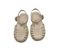 ZBDZSW Child Beach Shoes for Sea Summer Girls Gladiator Sandals Baby Soft Non-Slip Princess Jelly Shoes Boy Roman Flip-Flops Beige