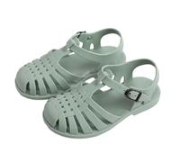 ZBDZSW Child Beach Shoes for Sea Summer Girls Gladiator Sandals Baby Soft Non-Slip Princess Jelly Shoes Boy Roman Flip-Flops Green