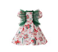 ZBDZSW Christmas Girl Sparkling Sequins Red and Green Princess Dress with Bow Sleeveless Ballet Skirt Party Cosplay