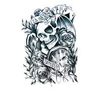 ZBDZSW Handwriting Font Waterproof Temporary Tattoo Sticker Text Word Chicano Lettering Body Art Arm Wrist Fake Tatoo Women Men