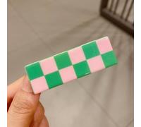 ZBDZSW wave checkerboard hairpin sweet wild bangs clip color plaid hairpin side clip net red hair accessories female tide