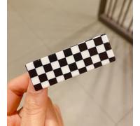 ZBDZSW wave checkerboard hairpin sweet wild bangs clip color plaid hairpin side clip net red hair accessories female tide