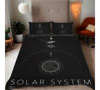 Zbeiba King Duvet Cover Cosmic planets Pattern Soft Brushed Microfiber Duvet Bedding 3 Piece with 2 pillowcase(220x230+2 * 50x75,#5)